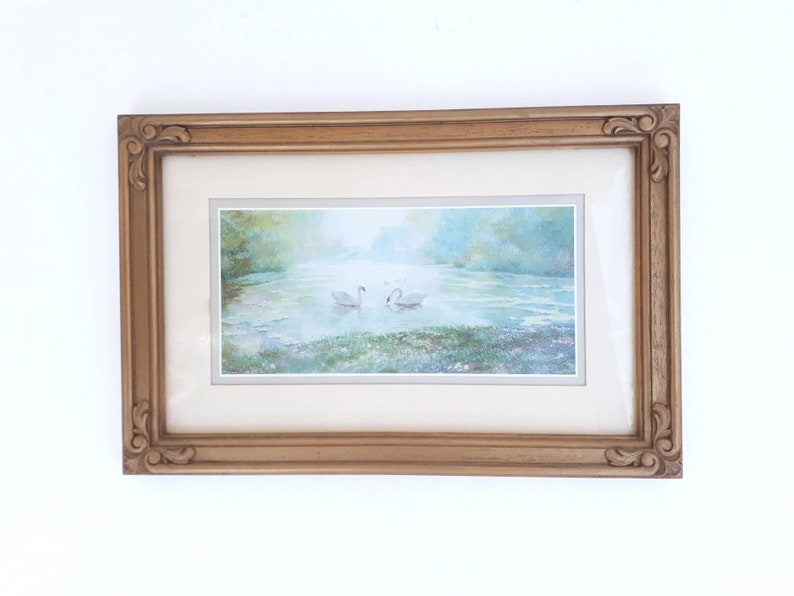Vintage Swan Vintage Swan Wall Art Gold Ornate Frame
