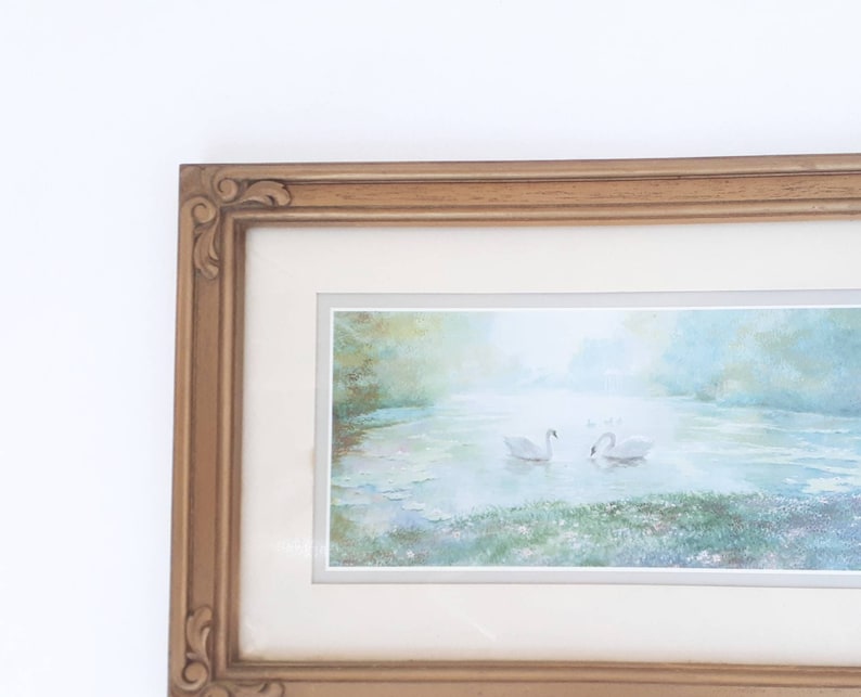 Vintage Swan Vintage Swan Wall Art Gold Ornate Frame