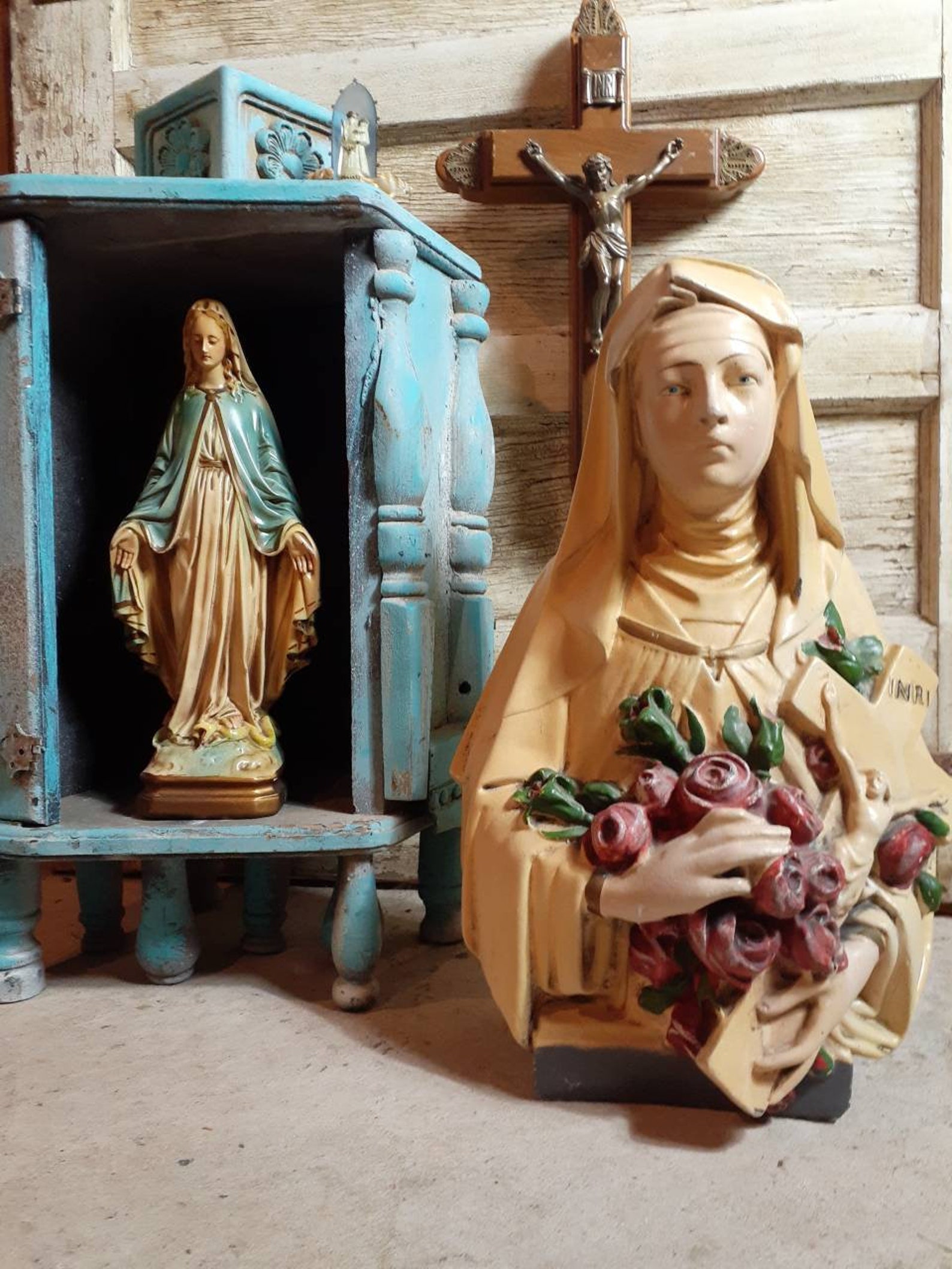 Vintage Blessed Virgin Mother Mary Statue Religious Statuary | Etsy