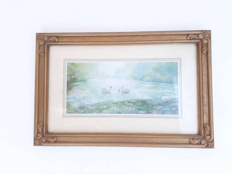 Vintage Swan Vintage Swan Wall Art Gold Ornate Frame