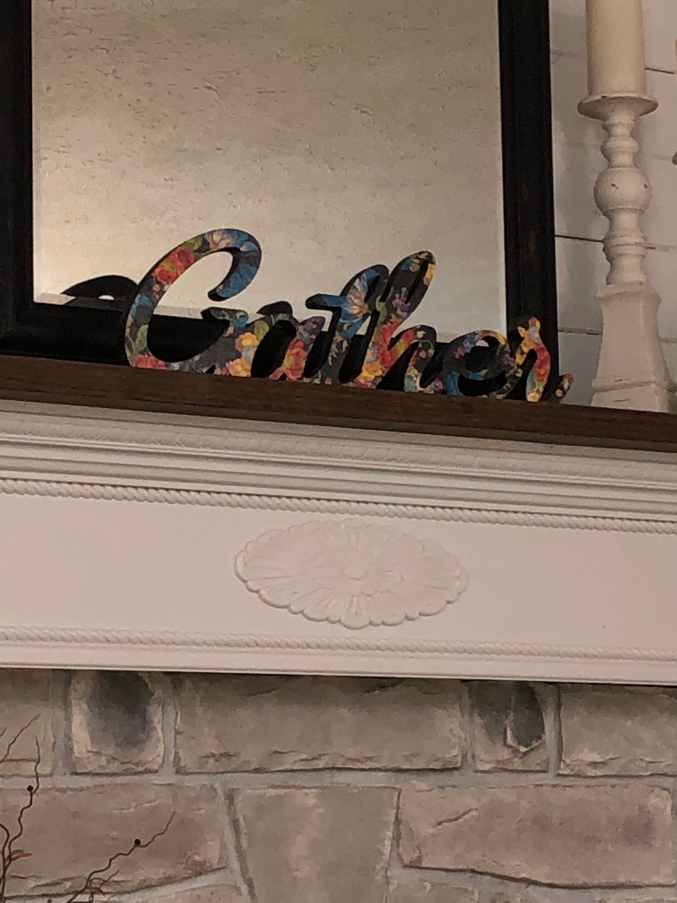 GATHER 3D Wood Word Decor Wall or Free Standing With Etsy