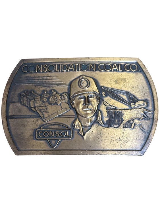 CONSOL Coal Company  Belt Buckle Solid Brass 2.25X