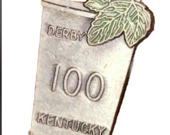 Kentucky Derby Lapel Tie Tin 100th Anniversary KY Derby Collectible Mint Julep Pin KY Derby