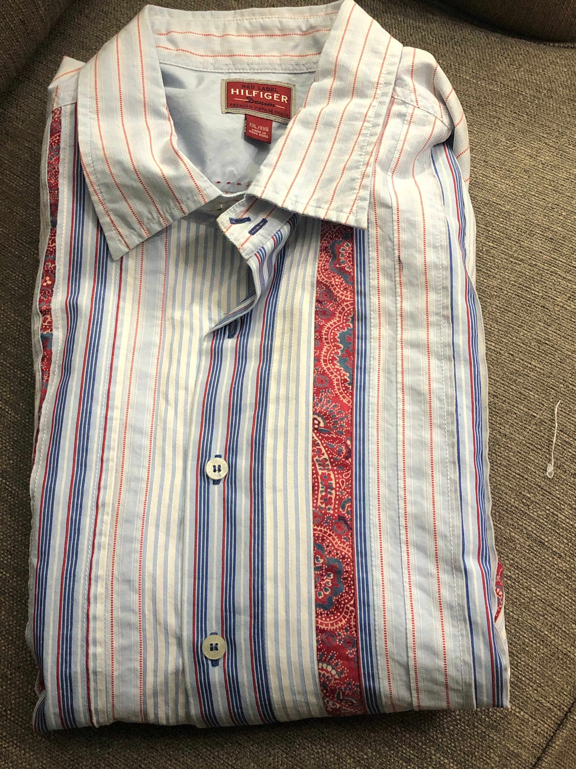 Men's Vintage Denim Shirt With Logo S