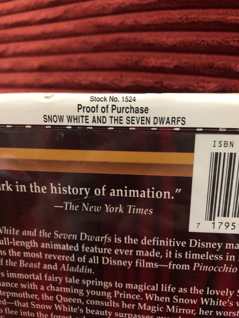 Walt Disneys Snow White and the Seven Dwarfs 1937 Masterpiece - Etsy