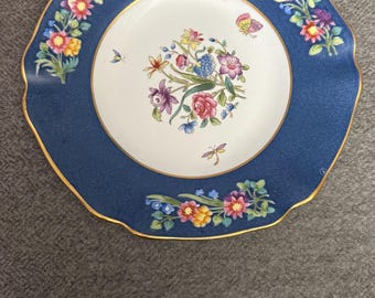 antique Copeland spodeland England 9” luncheon plate. 6 sided gold edge