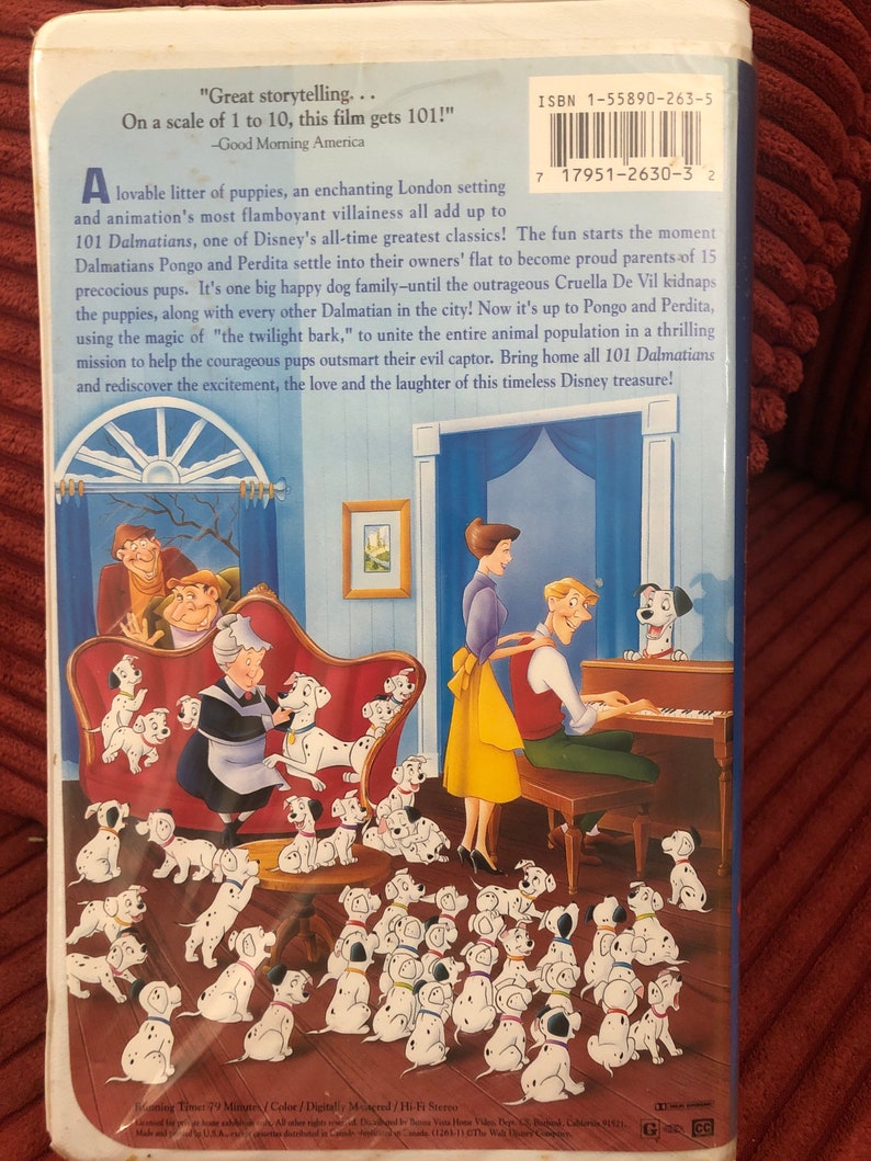 Disneys 101 Dalmatians 1992 Movie Black Diamond RARE Etsy