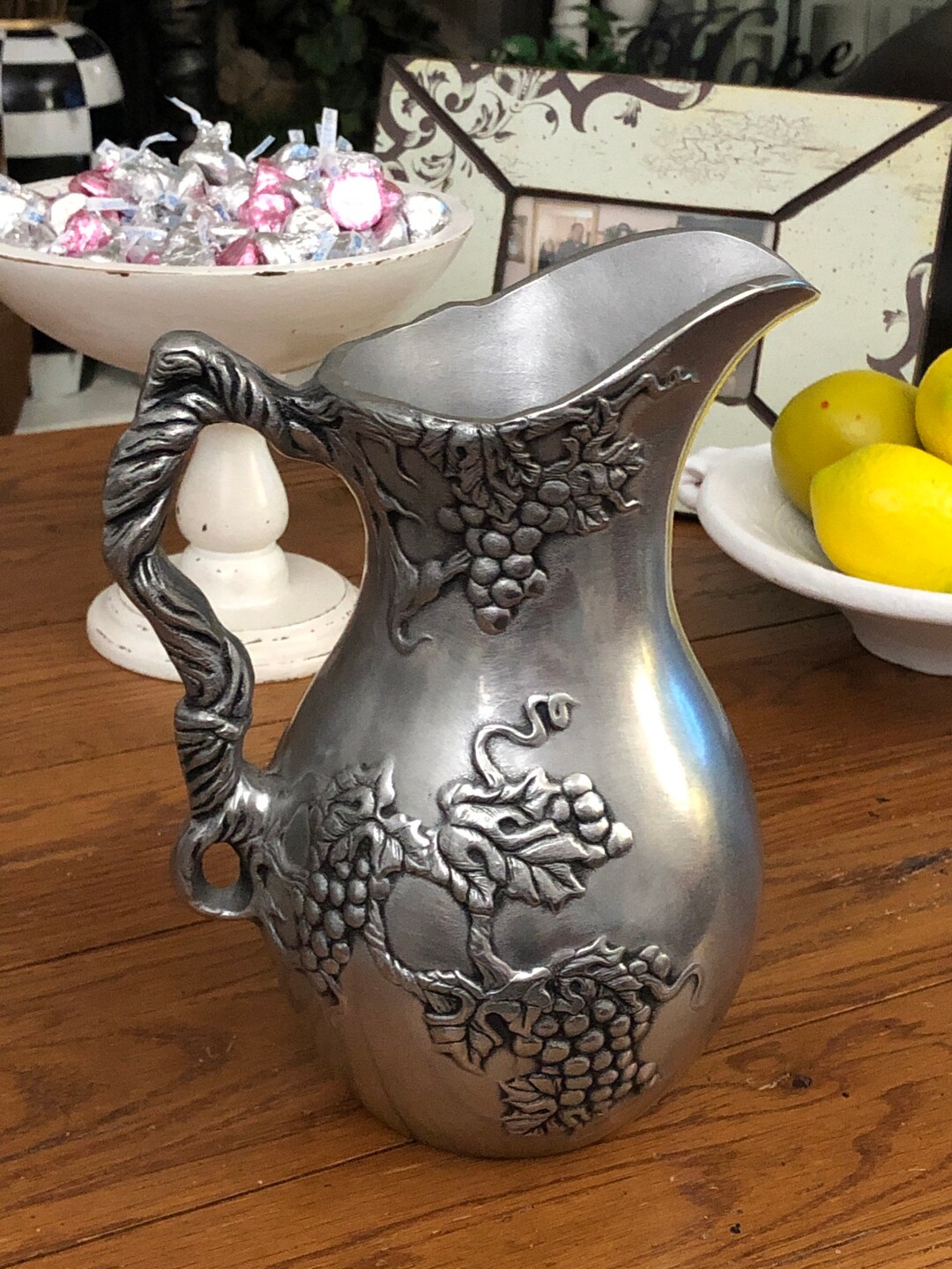 Carson Statesmetal Pewter Water Pitcher 9.5X7.5 Beautiful Etsy