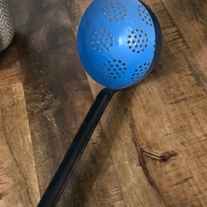 enamel vintage strainer ladle dipper 15”