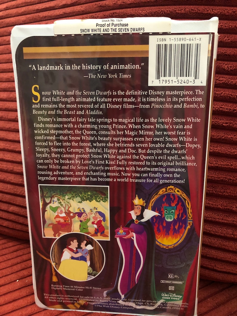 Walt Disneys Snow White and the Seven Dwarfs 1937 Masterpiece - Etsy