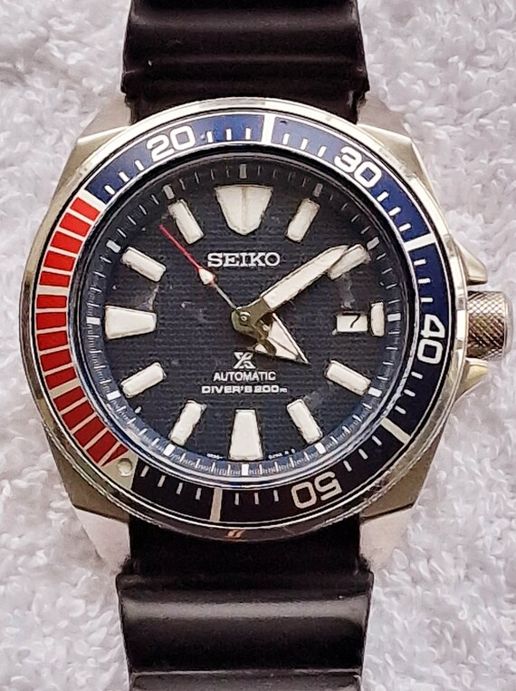 Seiko Samurai Prospex Automatic Dive Watch with Bl