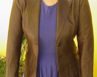 Veste en cuir Classiques Entier blazer top coat marron