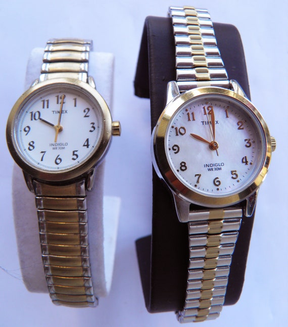 Two Timex Ladies' Indiglo Watch lights up at night Gem