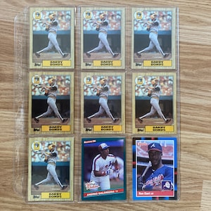 Barry Bonds, Andrés Galarraga, Ron Gant Tarjetas de béisbol novato