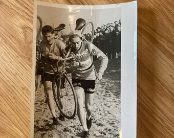 Vintage Original Photograph of a Bicycle Cyclocross rave from the 50s