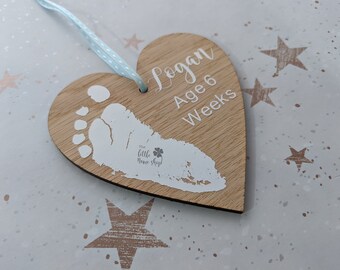 baby handprint bauble