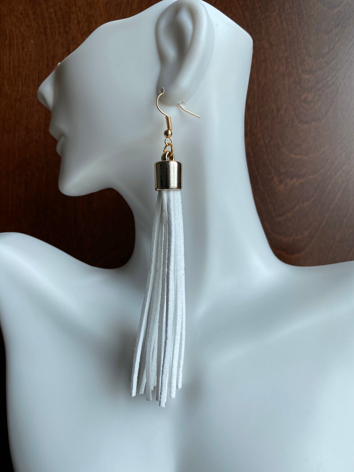 Suede Tassel Earrings Dangle Earrings Fringe Earrings Etsy