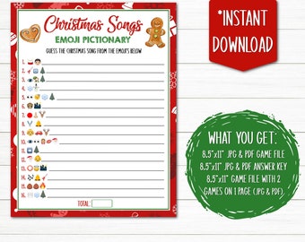 Christmas Songs Emoji Pictionary | Christmas Song Guessing Game ...