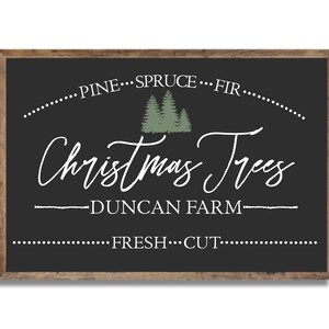 Personalized Christmas Tree Farm Sign Printable Christmas Tree Sign