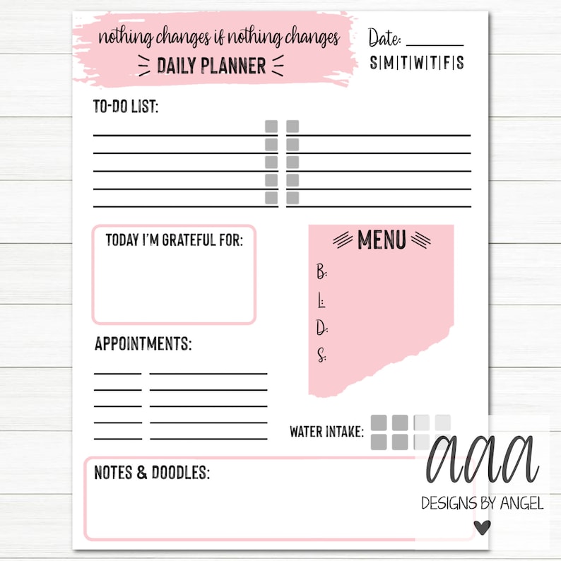 Printable Daily Planner | to Do List | Productivity Planner ...