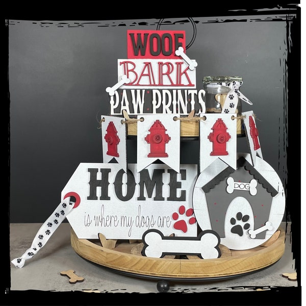 Dog Tiered Tray Etsy