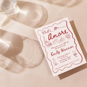 That’s Amore Bridal Shower Invitation | Italian Bridal Shower | Customizable Template | Canva Invite | Wedding Shower Template | Editable