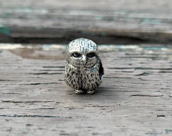 Yugen "Snowy Owl" - new charm from the Owl collection. silver charm bead for european bracelet