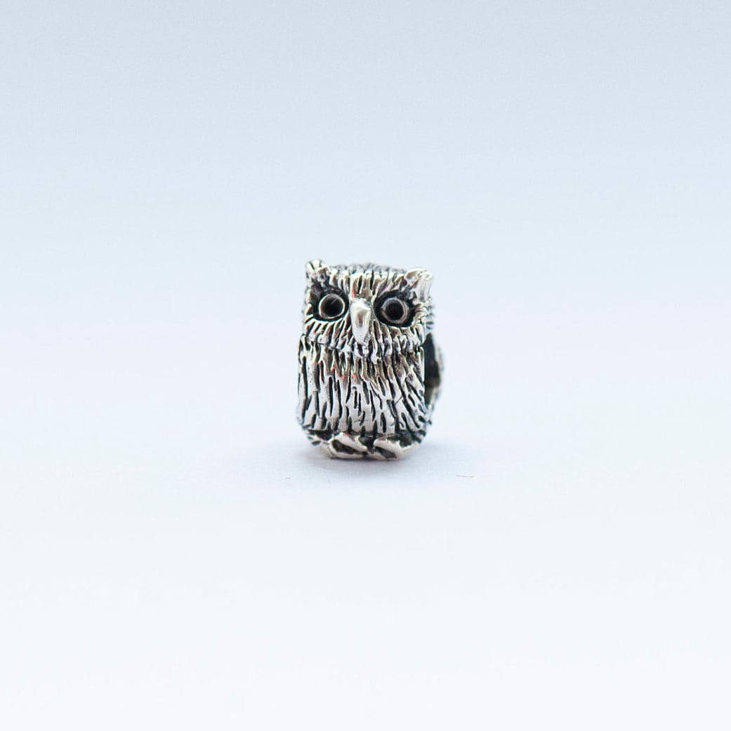 Yugen "Little Owl" -Silver charm bead for european bracelet