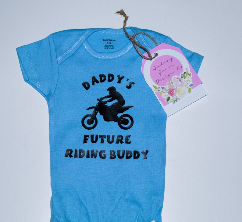 Daddy's Future Riding Buddy Onesie® and Tshirt Motocross Etsy