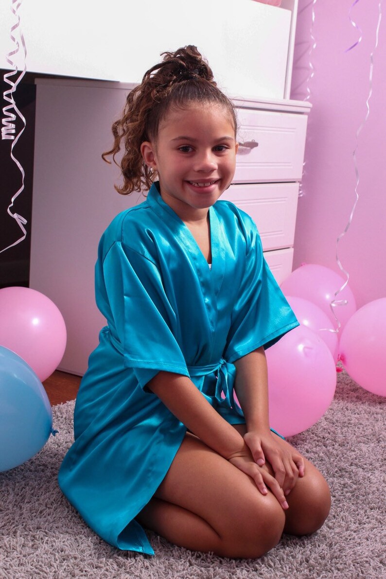 Spa Party Satin robes for girls Personalized robes Sleepover Etsy