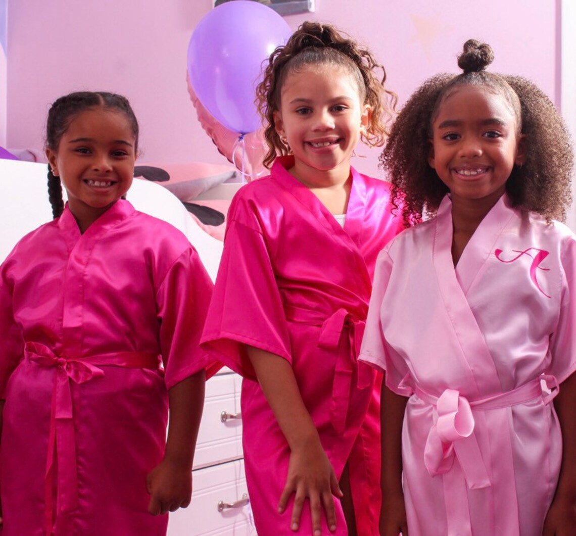 thumbnail image 2 of Girls Spa Kit 24-Piece Spa Party Kit For Girls - 6 Robes, Headbands, Basins & Towels (Pink) Girls Weekend 2 of 9