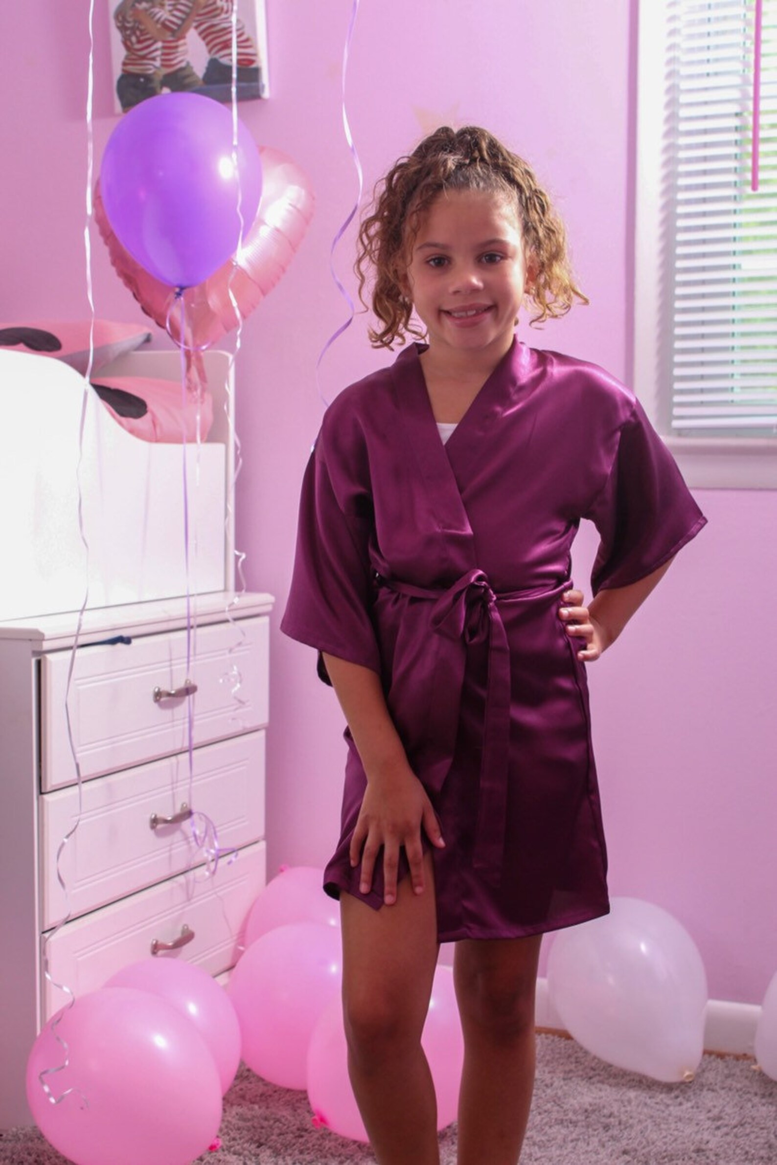 Spa Party Satin robes for girls Personalized robes Sleepover Etsy