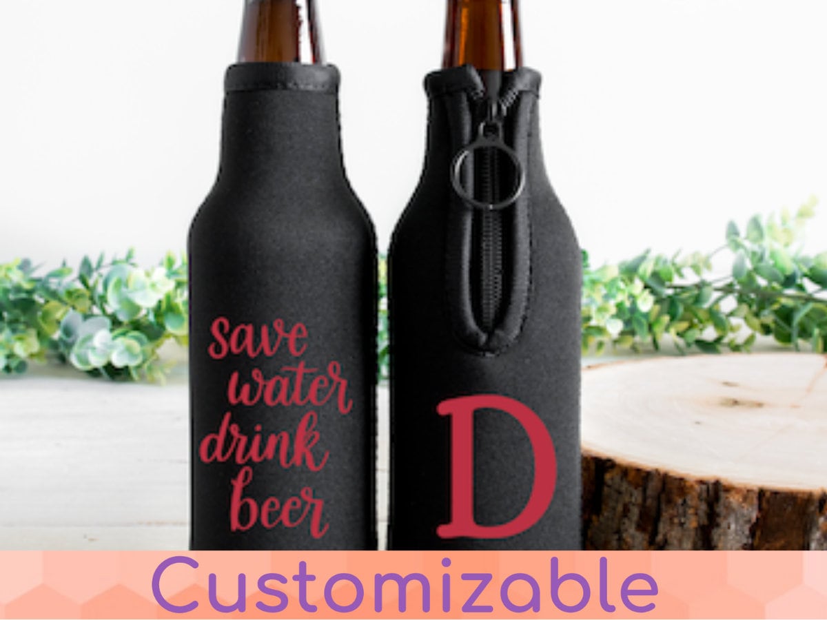 Insulated Zipper Bottle Cooler Koozies - Set of 2 » Made In Michigan