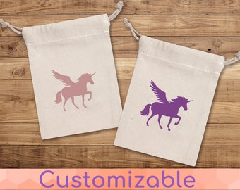 Unicorn Party Favor Bag, Unicorn Birthday Theme Favor Bag, Unicorn Personalized Favor