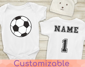 Custom Soccer Baby Onesie: Personalized Jersey Bodysuit