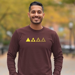 Zelda Serpinski Triangle Long Sleeve Shirt: Math Fractal Tee