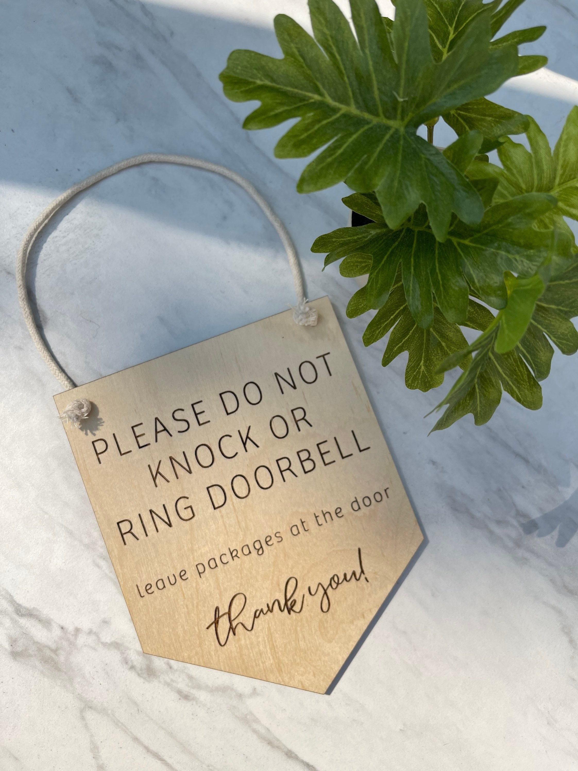 Please Do Not Knock or Ring Doorbell Sign Delivery Sign for Etsy