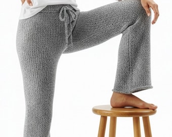 Knitted Pants Pattern | Easy Knitting Pattern Women's Comfy Pants, Stretchy Trousers | Instant PDF Download