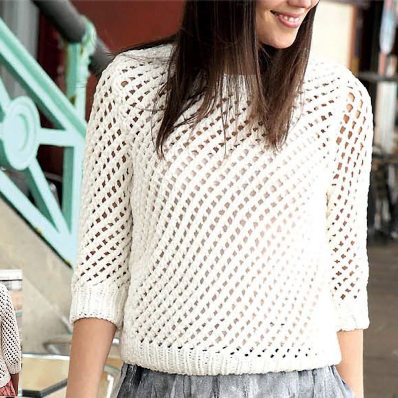 Knit Cropped Sweater Etsy