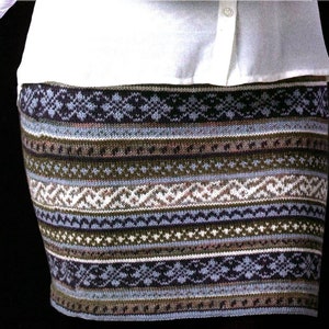Nordic Knit Skirt - Etsy