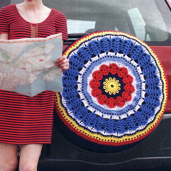 PDF Pattern Spare Tire Cover | Crochet Pattern Tire Cover Instant Download | Boho Tire Cover Adjustable