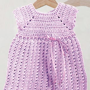 Easy Crochet Pattern Baby Dress Baby 0 to 24 mo. | Lovely DK Yarn Crochet Dress, Baby Girl Pinafore | DIY PDF Download