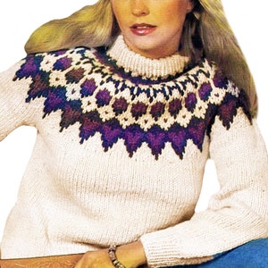 PDF Pattern NORWEGIAN Sweaters For Men & Women | Nordic Fair Isle Chunky Pullover Patterns Instant PDF Download