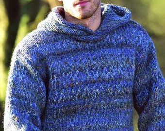 Viking Hoodie Knitting Pattern For Men | Instant PDF Download | Vintage  Men Hoodie XS to XXL With Viking Cross Motif