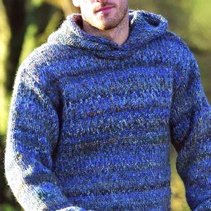 NKNIT pattern pullover sweat ハートスウェット Viking Hoodie Knitting Pattern for Men | Instant PDF