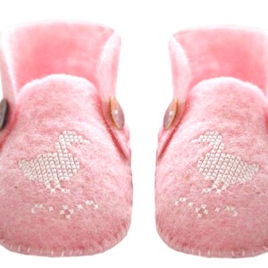 Baby Felt Booties Pattern With Cross Stitch Hand Embroidery | Adorable DIY Baby Shower Gift Cross Stitch Felt Pattern