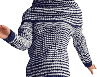 Vintage 1990's/y2k Gap Stretch Ribbed Striped Turtleneck
