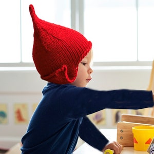 Scandi Elf Hat | Knitting Pattern Kids & Adults Sizes | Winter Forest Pixie Hat | Vintage Instant PDF Download
