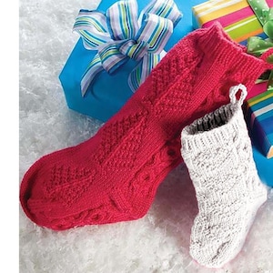 Scandinavian Christmas Stockings Simple Knitting Patterns Cutest Minimalist Designs Instant PDF Download