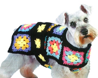 Small Dog Coat Pattern Granny Square | Easy Crochet Pattern Small Dog Sweater PDF Pattern Instant Download